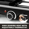 thumbnail image 3 of Techwood 2-in-1 Raclette & Korean BBQ Grill, 1500W Electric Table Grill with 8 Non-Stick Cheese Pans, Removable Plates for Easy Cleaning, Ideal for Party & Family Gathering ,Black, 3 of 6
