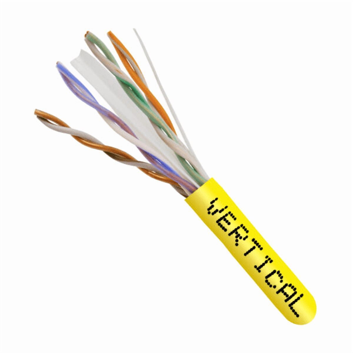 Vertical Cable 064 Series 1000ft Cat6A Shielded Solid Network Cable - Yellow