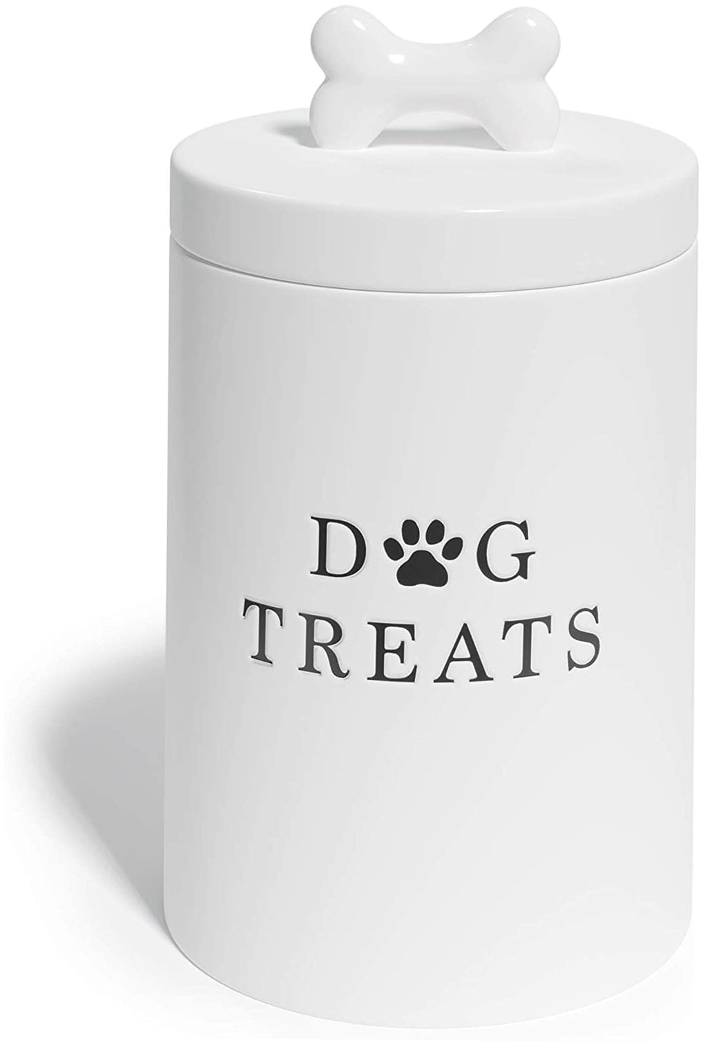 Food Storage Dog Treat Jar, Large Ceramic Airtight Canister, Dog Treats