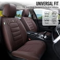 thumbnail image 3 of FLORICH Full Set Car Seat Covers, Waterproof Faux Leather Seat Protectors, Comfortable Auto Interior Cushions Fit for Most Cars SUV Trucks, Coffee, 3 of 8