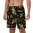 thumbnail image 2 of Gaeub Hohey Bee Golden Embroidery Mens Swim Trunks Stretch Beach Shorts Quick Dry for Men Swim Shorts Swimwear with Pockets- XX-Large, 2 of 9