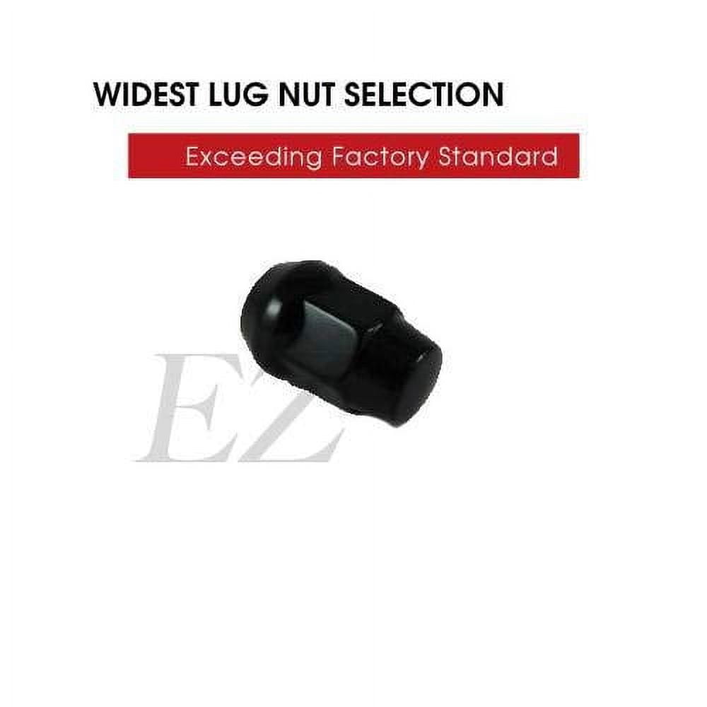EZAccessory 20 Black Bulge Acorn Lug Nuts 14x1.5 Thread Size 3/4" Hex