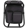 thumbnail image 6 of Miuline Folding Camping Chair Fishing Tackle Bag with Seat Heavy Duty Backpack Chair Rucksack Seat Bag Fishing Stool for Outdoor Fishing Beach Camping Hiking Picnic Travel (Black), 6 of 8