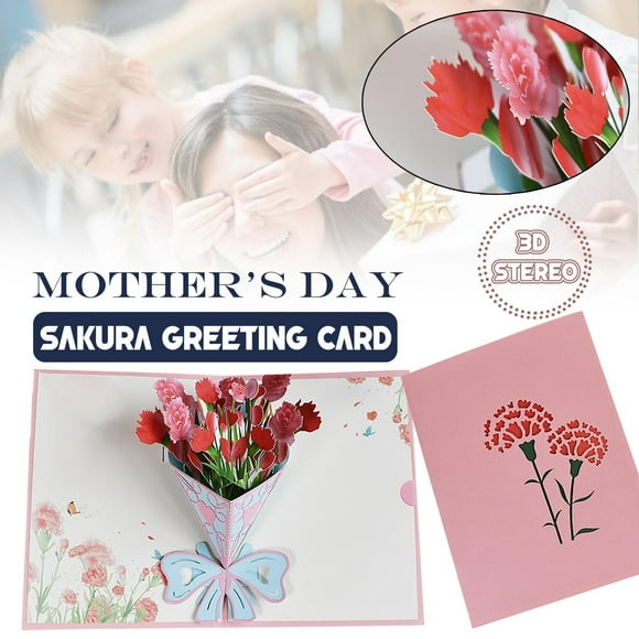 zanvin Gifts for mom, Mother's Day Flower Pop-up Card-3D Card Spring Mother Greeting Card ,gadgets gifts for her