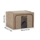 thumbnail image 3 of Caja de Almacenamiento de Tela Oxford Apilable Transparente con Estructura de Acero, Organizador de Ropa Plegable con Ventana Frontal, 40x30x20cm, 1 Unidad Gris/Café, 3 of 7