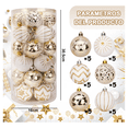 thumbnail image 3 of "30pcs 6cm Esferas Navideñas  Decorativa Navidad Lab.G, Blanco Dorado, 3 of 5