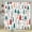 Colorful Christmas Tree, variant on Winter Christmas Shower Curtain for Bathroom Red and Grey Snowflake on White Bathroom Shower Curtains with Hooks, Spring Holiday Bathroom Curtains Shower Set 72x72 inch