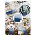 thumbnail image 3 of Blue Ombre Cloth Napkins Set of 8 Reusable Dinner Napkins, Modern Abstract Art Ocean Oil Painting Cocktail Napkin Washable Table Napkins for Wedding/Holiday Party/Baby Shower 20"x20", 3 of 7