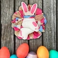 thumbnail image 2 of Guirnalda de conejo de Pascua con orejas y trasero para colgar en la pared, letrero de bienvenida para el hogar D, 2 of 7