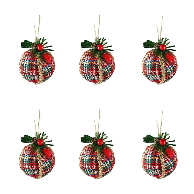 Toystoory 6 UNIDS Bola de Navidad Colgante Árbol Chimenea Escaparate de Pared Decoración Colgante de Navidad Temática Festiva Año Nuevo Fotografía Kits de decoración para fiestas tipo 4 Toystoory HA070109-04