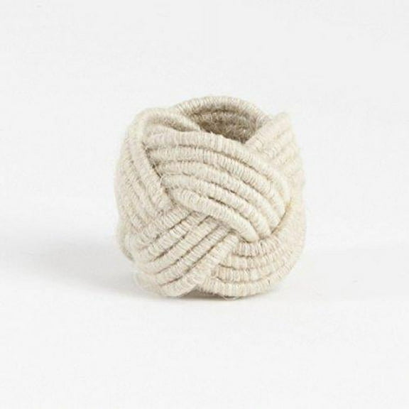 Fennco Styles Classic Braided Jute Burlap Napkin Rings - Set of 4