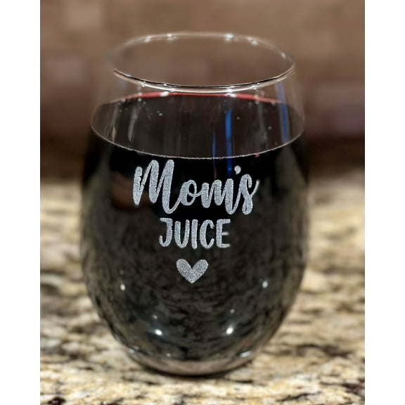 Ohio Basket Chic Moms Juice Glass Moms Juice Glass Stemless Wine Glass for Mothers Day Gift