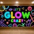 thumbnail image 2 of Neon Theme Glow Party Banner Decorative Design Birthday Event Celebration Banner for Party Celebration Indoor Decoration Photo Booth, 2 of 9