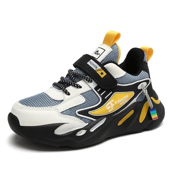 Yunkctuk Boys Girls Shoes Lightweight Breathable Running Tennis Athletic Kids Sneakers