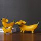 thumbnail image 2 of Divertida Estatua de Perro Plátano, Lindas Figuras de Perro Plátano Peladas, Adornos, Decoraciones de Jardín, Adornos de Resina para Escritorio, Decoración del Hogar, 2 of 5