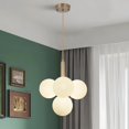 thumbnail image 2 of More Change 12" W Bubble Globe Chandelier Lighting, Modern Glass Ball Cluster Pendant Lighting Fixture, Ceiling Hanging Lamp for Living Room Dining Room Bedroom, 2 of 14