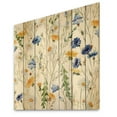 thumbnail image 2 of Designart 'Wildflowers Clover Bell and Chamomile II' Traditional Print on Natural Pine Wood, 2 of 5