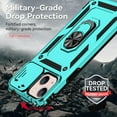 thumbnail image 5 of for iPhone 13 Mini Case with Camera Lens Cover HD Screen Protector, Dual Layer  Grade Drop Protection  Ring Holder Kickstand Protective Phone Case for iPhone 13 Mini 5.4 inch (Mint), 5 of 17