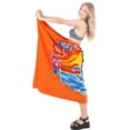 thumbnail image 4 of HAPPY BAY Women's Beachwear Summer Beach Wrap Bikini Wraps Sarong Swimwear Swim Cover up Skirt Bathing suit Pareo Coverups for Women One Size Orange, Dolphin Floral, 4 of 4