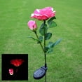 SVDTPS LED Outdoor Garden Garden Solar Rose Simulation Lights (double