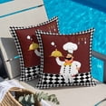 thumbnail image 5 of Kitchen Chef Throw Pillow Cover Black And White P Vintage Laid Knife And Fork Cotton Linen Cushion Cover Throw Pillow Case with Invisible Zipper for Couch Sofa Bed Chair Car 16x16 Inch, 5 of 14