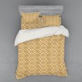 thumbnail image 2 of Vintage Duvet Cover Set, Art Deco Inspired Spiral Vortex Pattern with Repeating Curls and Flowers Print, Bedding Set with Shams and Fitted Sheet, 3 Sizes, by Ambesonne, 2 of 3