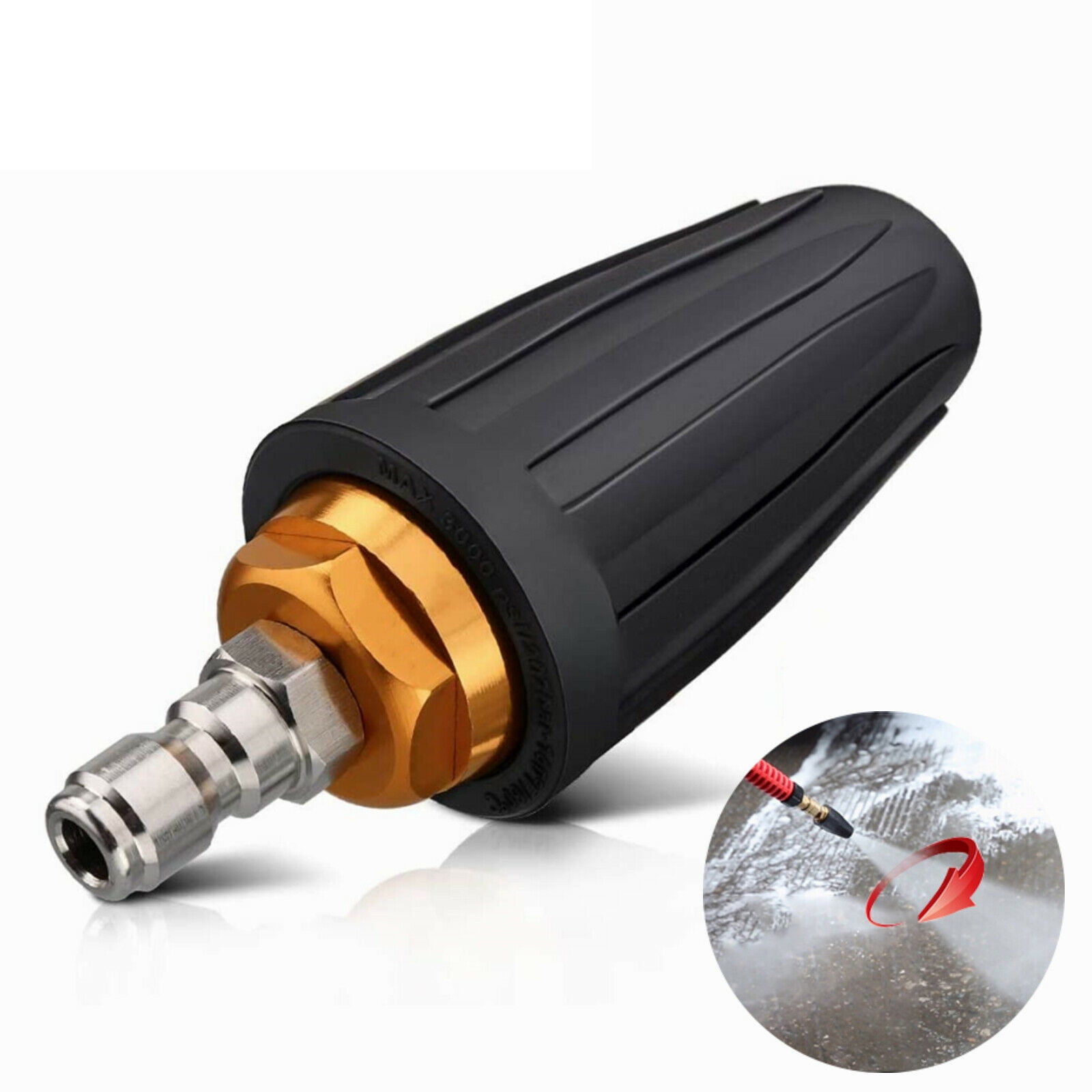 4000psi 1/4"  Quick Connect Pressure Washer Rotating Turbo Nozzle Spray Tip Q9Y1 
