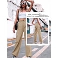 thumbnail image 4 of QAFOPEH Women High Waist Cargo Pants Drawstring Straight Leg Joggers With Pockets, 4 of 4