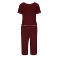 thumbnail image 5 of Summer Savings Clearance 2024! TAGOLD Womens Two Piece Outfits Sets,Women's Summer Suit Fashion Short Solid Color Casual Two Piece Suit, 5 of 5
