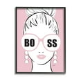 thumbnail image 2 of Boss Phrase Sunglasses Glam Female Fashion 16 in x 20 in Framed Painting Art Prints, by Stupell Home Décor, 2 of 3