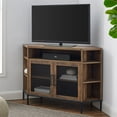 thumbnail image 2 of Console de Télévision d'Angle en Maille de 48 Po avec Étagère Réglable en Chêne Rustique, 2 of 4