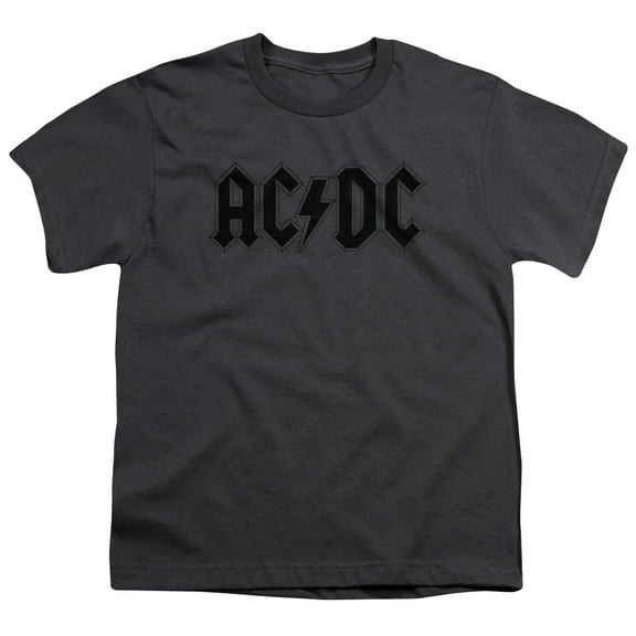 Trevco ACDC109-YT-1 ACDC & Worn Logo Youth Cotton Short Sleeve 18-1 T-Shirt, Charcoal - Small