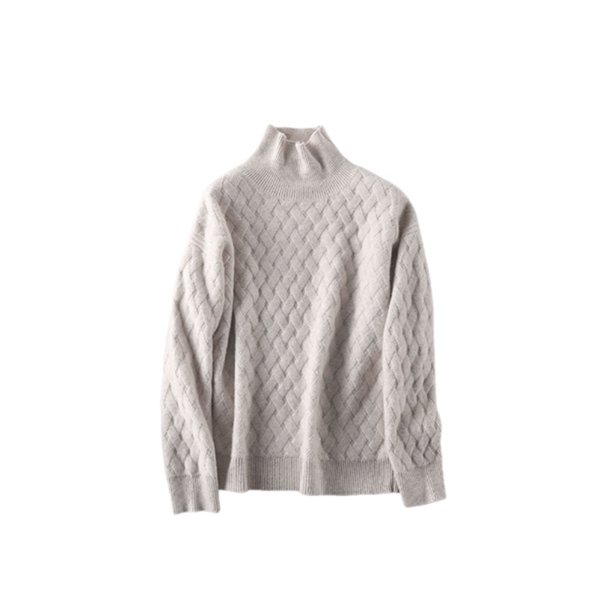 Qarigey Suéter de cuello alto de invierno y otoño para mujer, jersey de Color sólido para fiesta de niñas, ropa de abrigo de Cachemira para Prendas para la parte del cuerpo METRO Qarigey AP015654-02