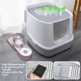 thumbnail image 5 of Absob Cat Litter Box Fully Enclosed Litter Box Holds Odors Prevents Urine and Litter Leakage Assembly Simple Easy to Clean Stylish Furniture with Litter Scoop, 5 of 7