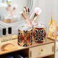 thumbnail image 6 of Ethnic Red Abstract Pattern Translucent Plastic Cans Storage Canisters with Lid Set of 2, 6 of 7