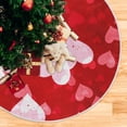 thumbnail image 5 of Coolnut Valentine's Day Love Christmas Tree Skirt Home Decoration Large Round Christmas Tree Skirt for Holiday Party Home Christmas Day Ornaments,35.4", 5 of 6