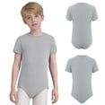 thumbnail image 6 of Raenseen Special Needs Adaptive Clothing for Kids Boys Anti-Strip Romper Short Sleeve Button Crotch Overall Jumpsuit Bodysuit Grey 8, 6 of 7