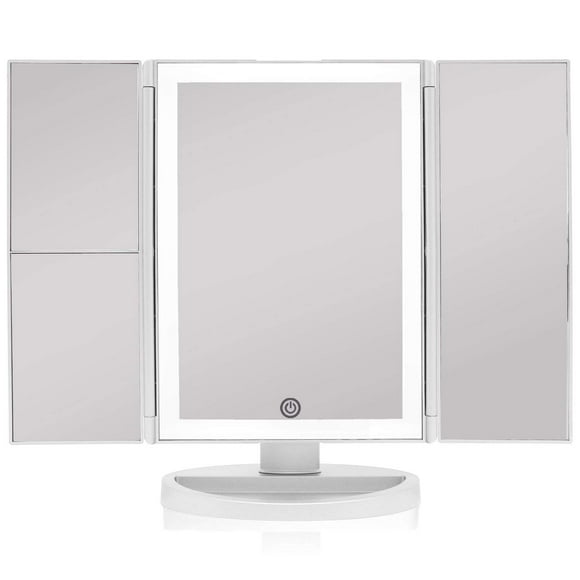 Backlit Vanity Mirror, LED Mirror with Smart Touch Control Wireless Rechargeable, for High-Definition Cosmetic Use (Arctic White)