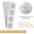 thumbnail image 4 of 100pcs Self-Adhesive Silver Foil Embossed Stickers Medal Decoration Sticker Book Pattern Stickers Graduation Corporate Notary Seals Envelope Gift Seal, 4 of 5