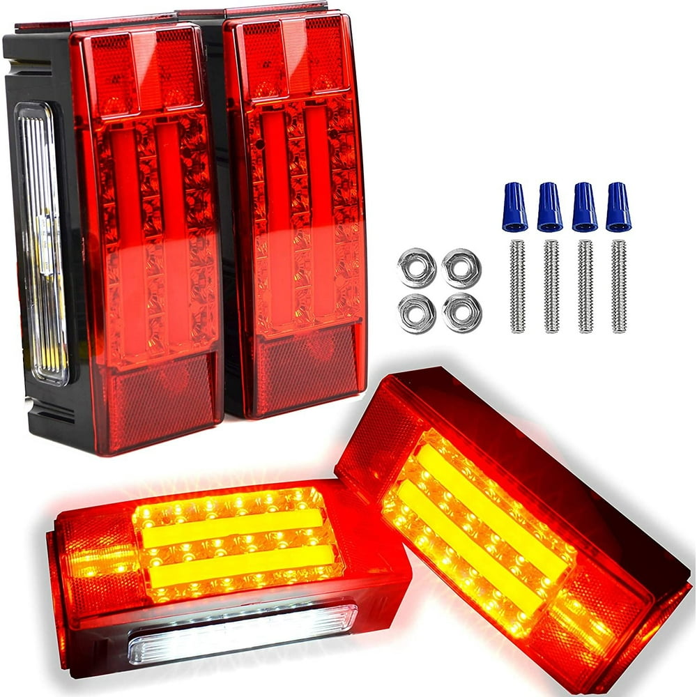 Wellmax LED Trailer Lights, Led Boat Trailer Lights Submersible, 12V
