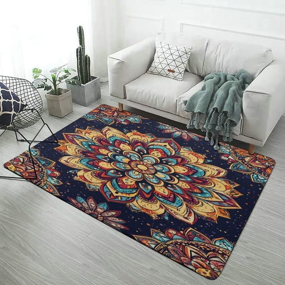 Bohemian Mandala (40) Carpet for Home Decoration Rugs for Bedroom Room Living Room Bathroom Entrance Door Non-slip Comfort Mat