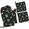 thumbnail image 2 of Cactus.. Oven Mitts and Pot Holders Sets for Kitchen 4 Pcs 7"X11" Heat Resistant Baking Cooking, 2 of 6