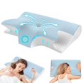thumbnail image 1 of GALASALA Almohada Memory Foam, Almohada Cervical para Aliviar el Dolor de Cuello, Almohada Ortop&eacute;dica Ergon&oacute;mica para Boca Arriba, Personas Que Dormir de Lado o Boca Abajo, con F, 1 of 6