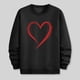 thumbnail image 5 of Ceisia Men's Regular-Fit Crew-Neck Double-Heart Hand-Drawn Printed Casual Sweatshirt Gift, 5 of 6