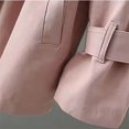 thumbnail image 4 of Trench Coat Women Winter Jackets for Women Women's Long Sleeves Stylish Solid Color Windbreaker Fashionable Waistband Zipper Round Casual Outwear, 4 of 5