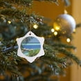 thumbnail image 7 of 3drose, Scenic Resort, Bora Bora, French Polynesia - Oc13 Mwt0130 - Michele Westmorland, 3 inch Snowflake Porcelain Ornament, 7 of 7