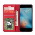 thumbnail image 4 of iPhone 7 / 8 / SE 2020 / SE 2022 Wallet Case Luxury PU Leather Case, Book Folding Flip Retro Case with Kickstand, [RFID Blocking] Credit Card Slot Magnetic Closure Protective Cover, Red, 4 of 8