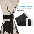 thumbnail image 4 of Vintage Forest Deer Door Curtains for Door Window, French Sidelight Front Back Door Curtains With Tieback, Rustic Country Wildlife Woodland Kitchen Rod Pocket Drapes Panel, 25"x40", 4 of 5