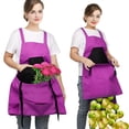 thumbnail image 4 of Injueey Delantal de jardinería Cosecha azul Bolsa de fruta con tela de liberación rápida, gran capacidad Apto para cosecha Hombres Jardín y Patio rosa, 4 of 6