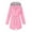 Pink, variant on Womens Coats Outerwear Winter Women Solid Rain Jacket Outdoor Hooded Raincoat Windproof Top